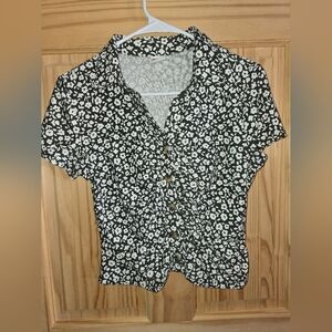 Floral Button-Up Blouse